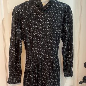 Vintage Laura, Ashley wool& cotton mock turtleneck polkadot dress. 8